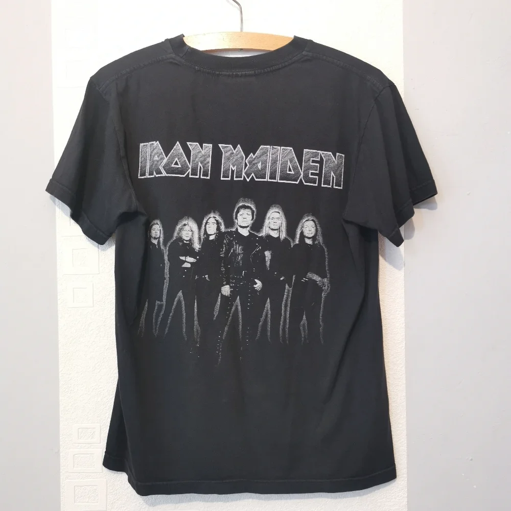 Iron Maiden Double Print T-shirt Solid Rock USA Label A Matter of Life and Death - Picture 2 of 8